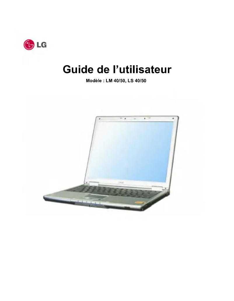 Page n°1 - Manuel utilisateur LG LM50