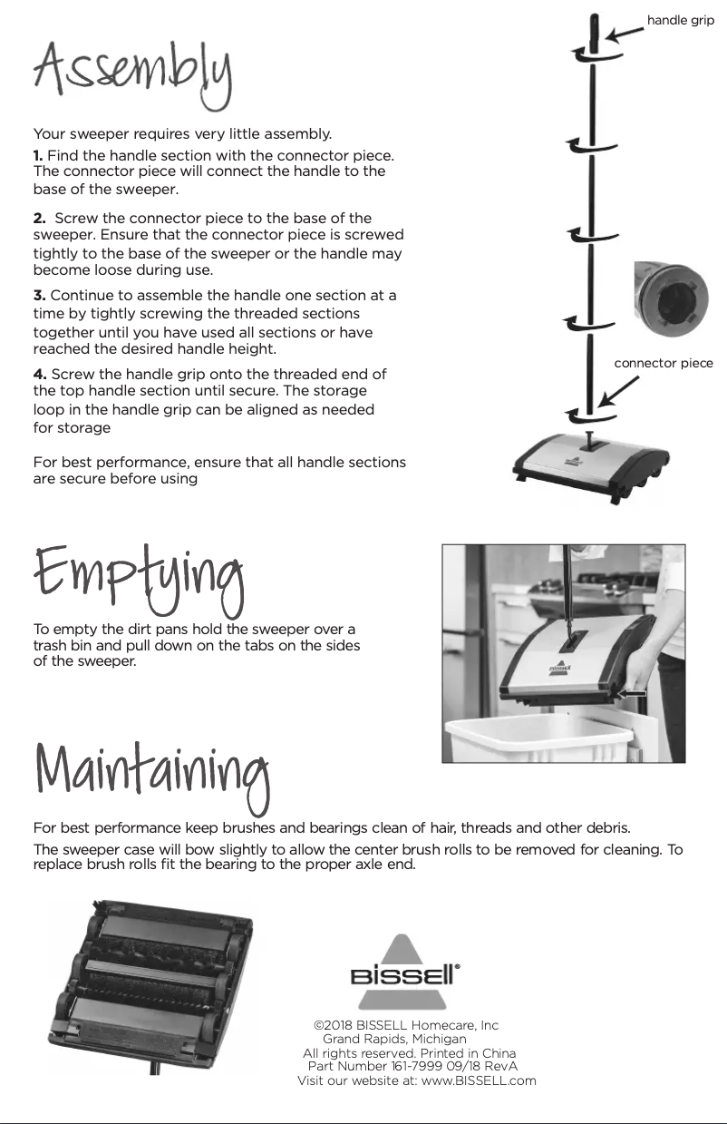 Página 1 del manual Manual de usuario Bissell Natural Sweep Carpet & Floor