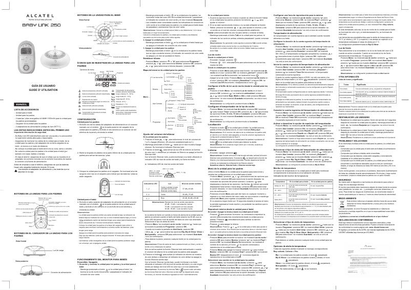 Page 1 of the manual User Manual Alcatel Baby Link 250