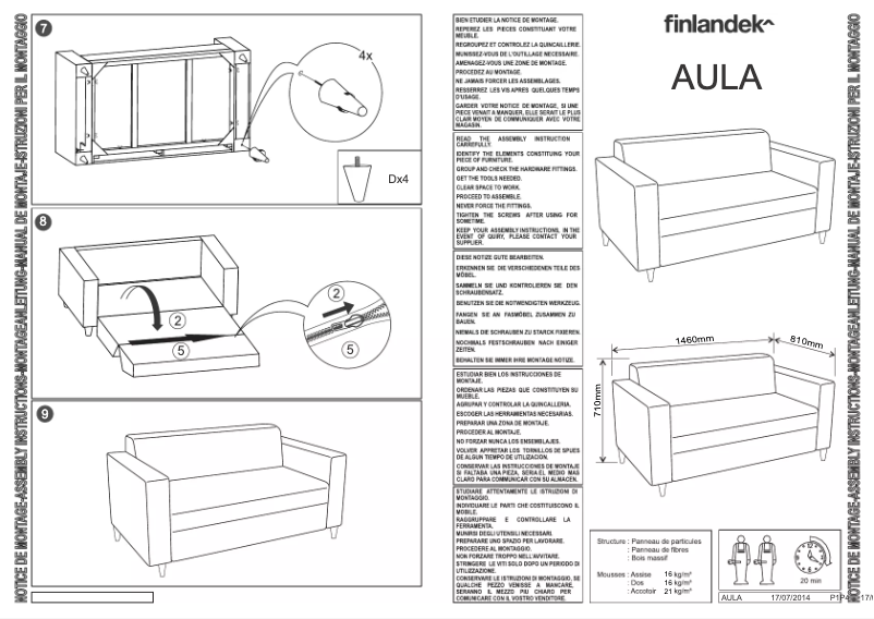 Image de la première page du manuel de l'appareil AULA