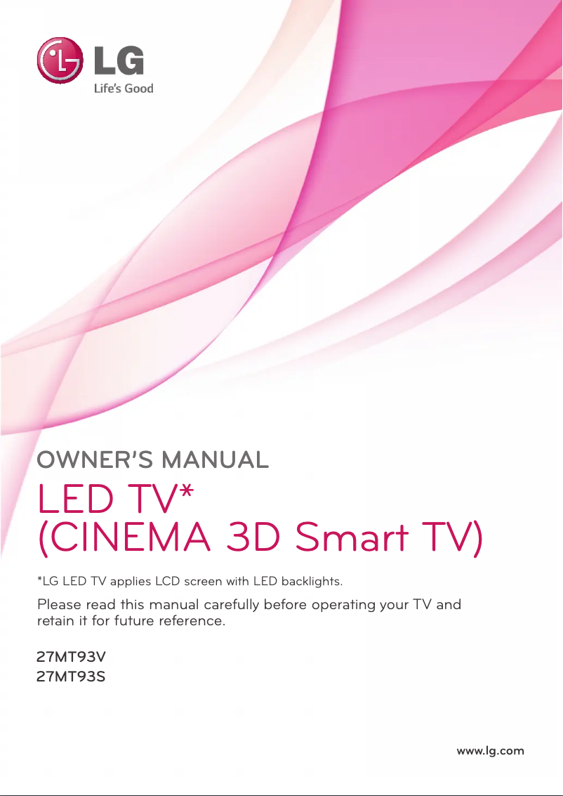 Page 1 de la notice Manuel utilisateur LG 27MT93V