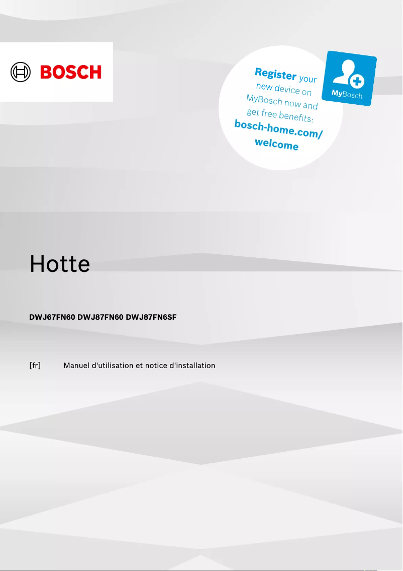 Página 1 del manual Manual de usuario Bosch DWJ87FN60