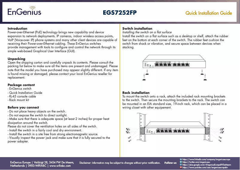 Image de la première page du manuel de l'appareil EGS7252FP