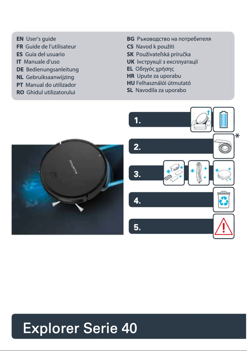 Página 1 del manual Manual de usuario Rowenta Smart Force Explorer Serie 40 RR7245