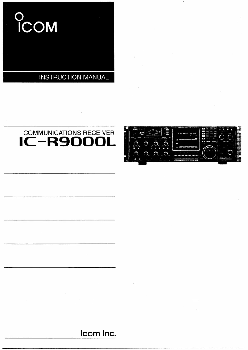 Page n°1 - Manuel utilisateur ICOM IC-R9000L