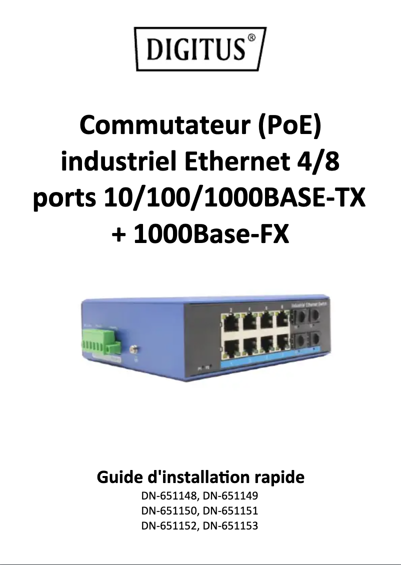 Page n°1 - Manuel utilisateur Digitus DN-651152