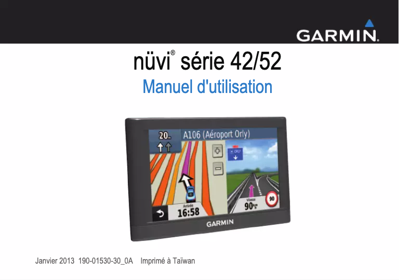 Page 1 de la notice Manuel utilisateur Garmin nuvi 42LM