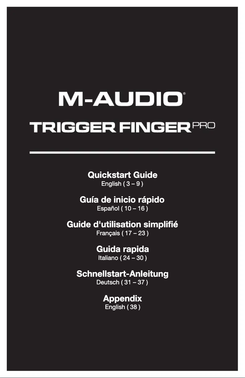 Image de la première page du manuel de l'appareil Trigger Finger Pro