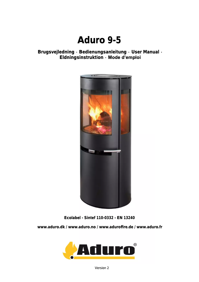 Page n°1 - Manuel utilisateur Aduro 9-5