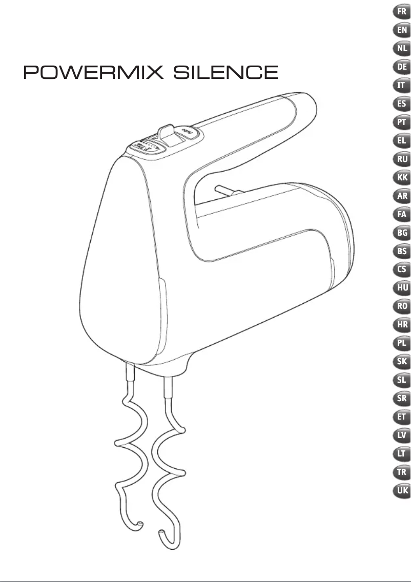 Image de la première page du manuel de l'appareil PowerMix Silence HT654E