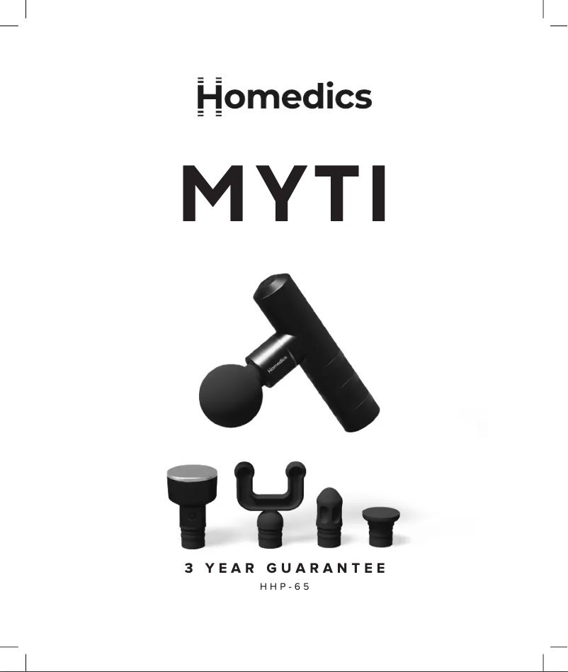 Page n°1 - Manuel utilisateur Homedics Myti HHP-65