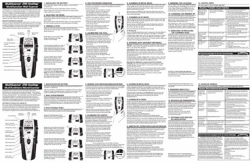 Page 1 de la notice Manuel utilisateur Zircon MultiScanner i700 OneStep