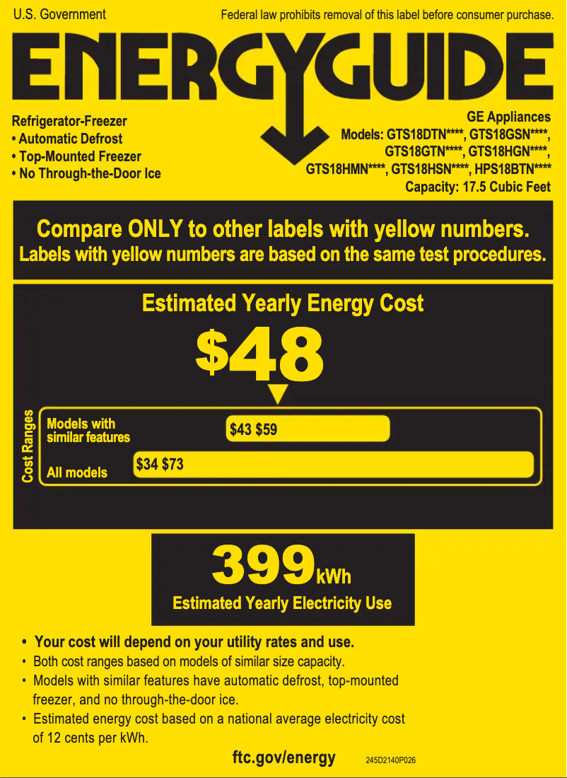 First page image of the manual for GTS18DTNRBB