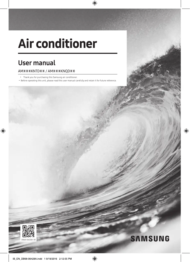 Page 1 de la notice Manuel utilisateur Samsung AM045KNQDEH