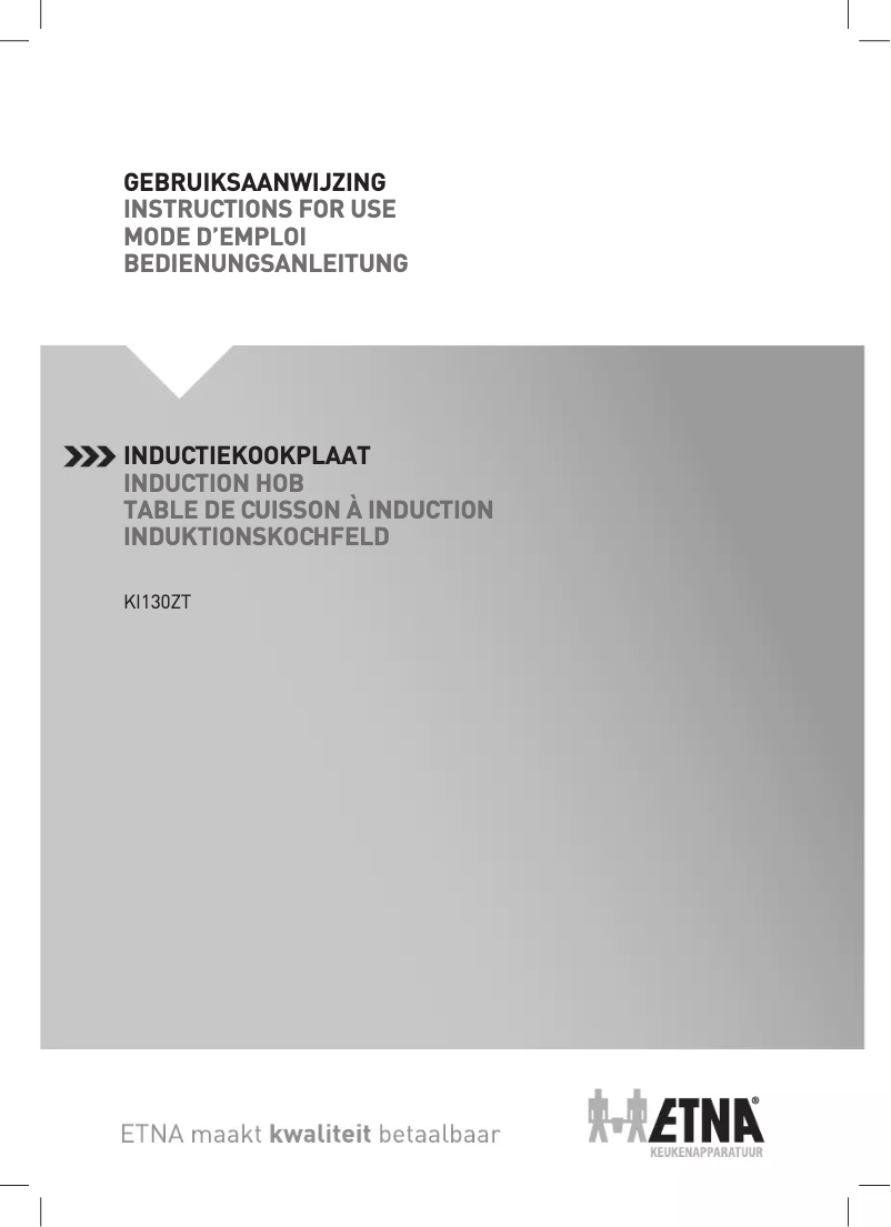 Image de la première page du manuel de l'appareil KI130ZT