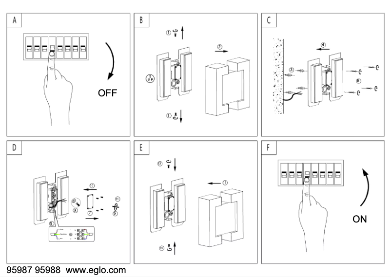Page n°1 - Manuel utilisateur Eglo Sitia