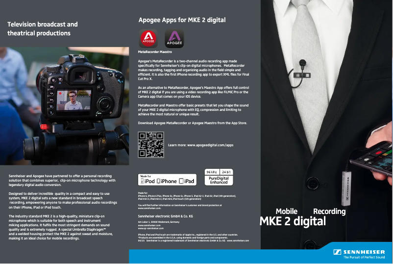 Image de la première page du manuel de l'appareil MKE 2 digital