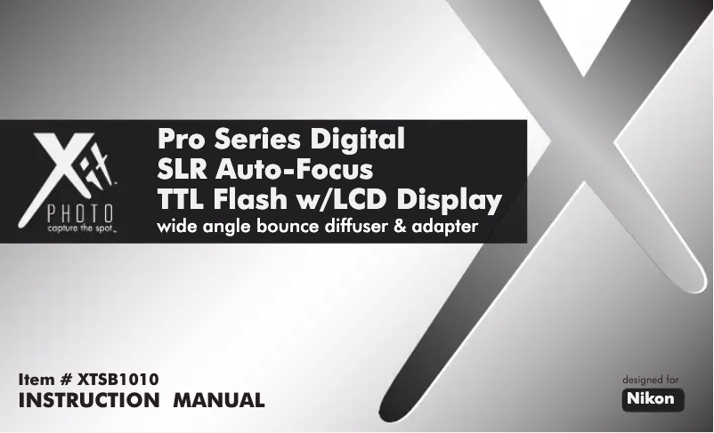 Page n°1 - Manuel utilisateur Xit XTSB1010 (Nikon)