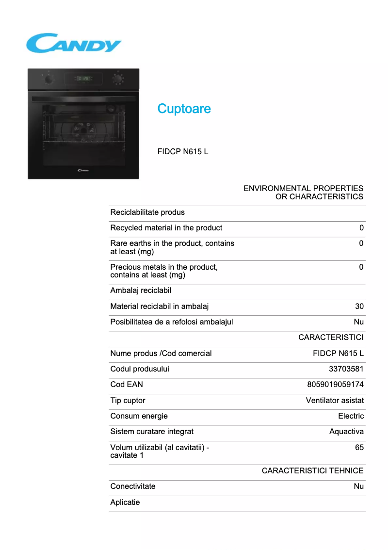 Image de la première page du manuel de l'appareil FIDCP N615 L