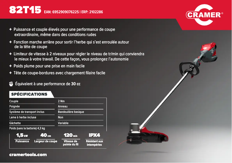 Image de la première page du manuel de l'appareil 82T15