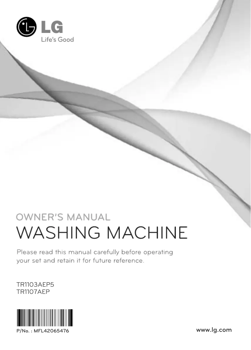 Page 1 de la notice Manuel utilisateur LG TR1103AEP5