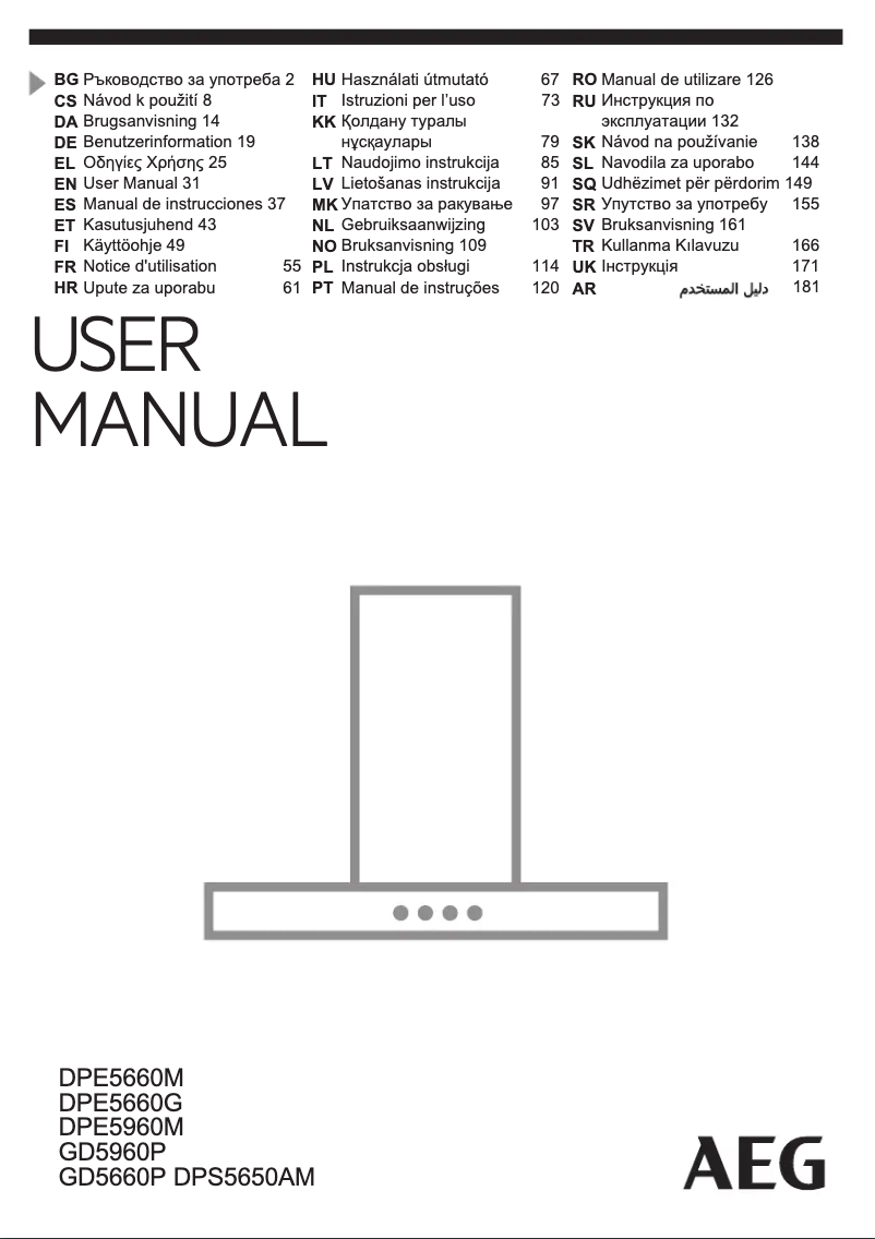 Page n°1 - Manuel utilisateur AEG GDP866PL