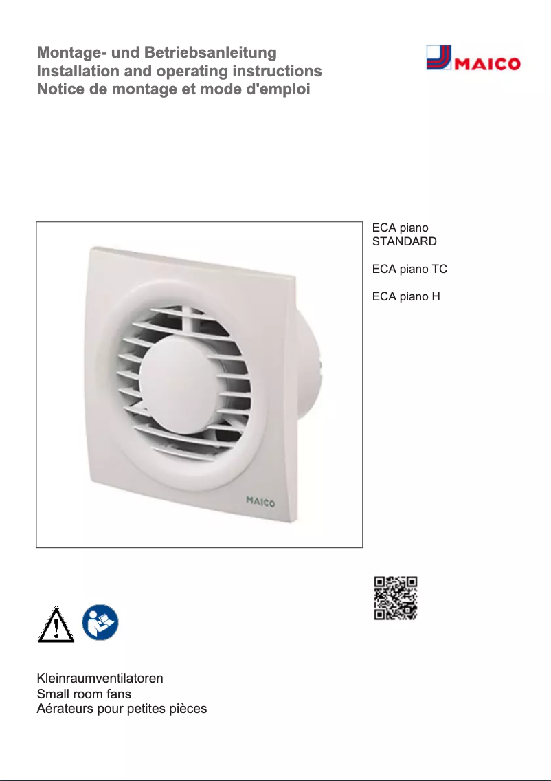 Page 1 de la notice Manuel utilisateur Maico ECA piano TC