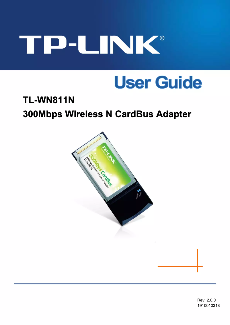 Page n°1 - Manuel utilisateur TP-Link TL-WN811N