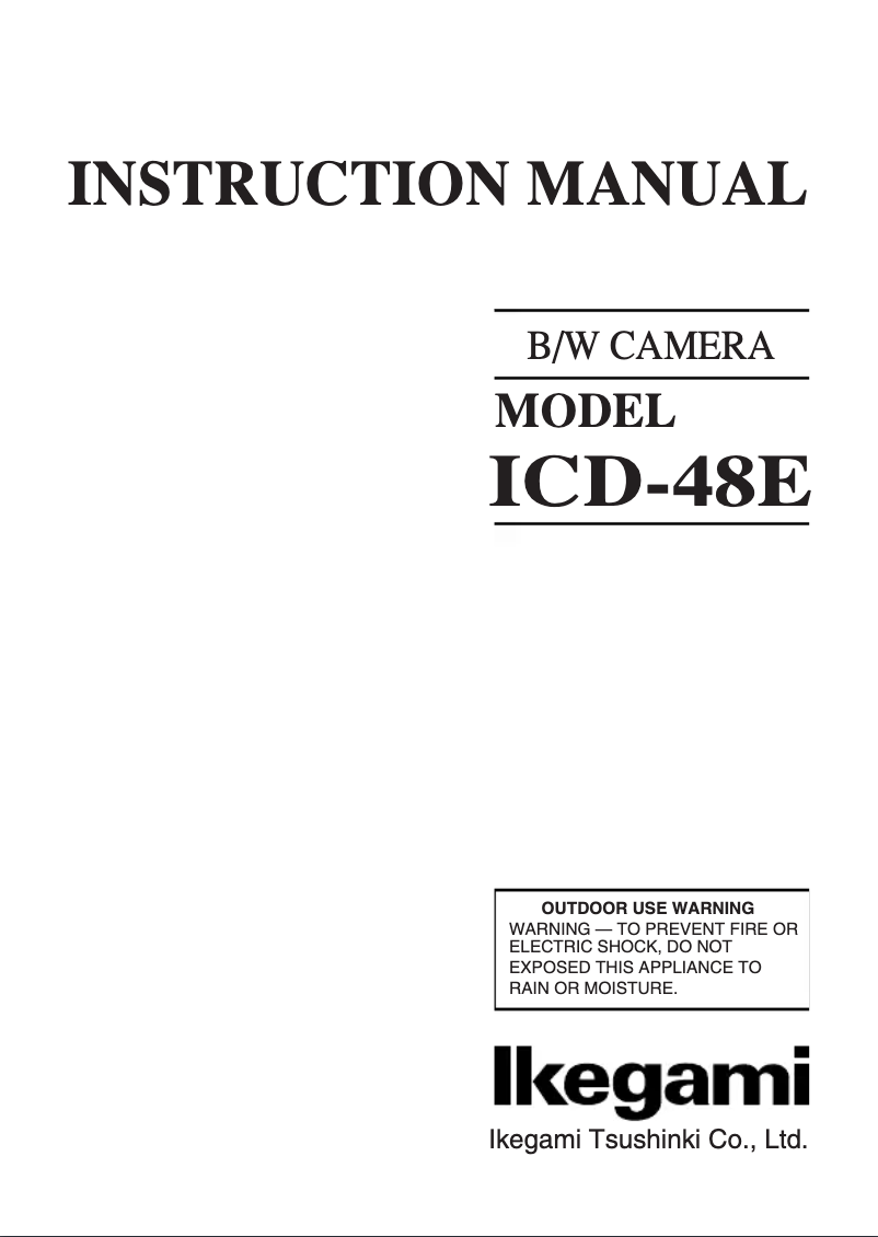 Image de la première page du manuel de l'appareil ICD-49