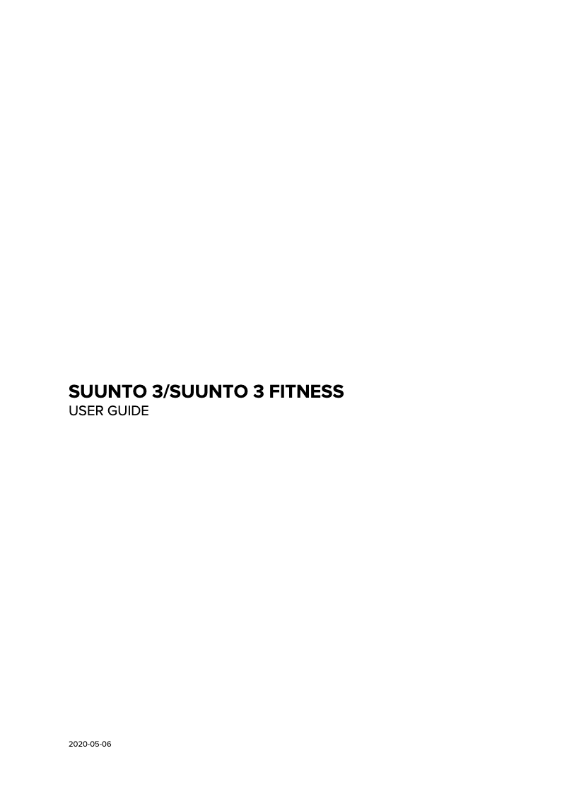 Page 1 de la notice Manuel utilisateur Suunto 3