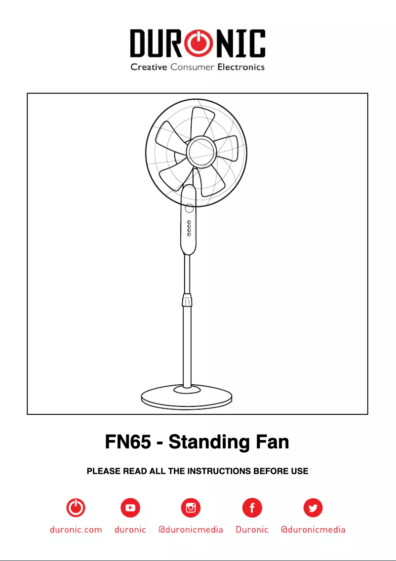 Page 1 de la notice Manuel utilisateur Duronic FN65