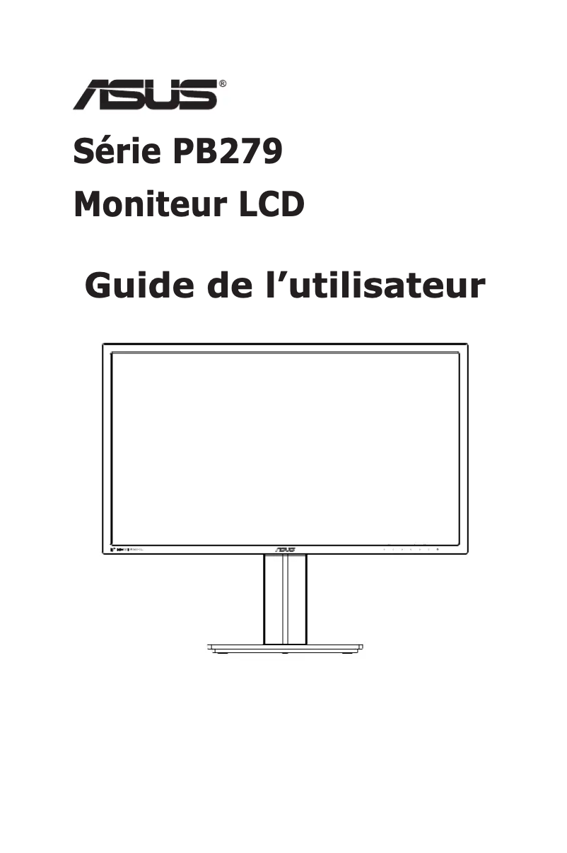 Page 1 de la notice Manuel utilisateur Asus PB279Q