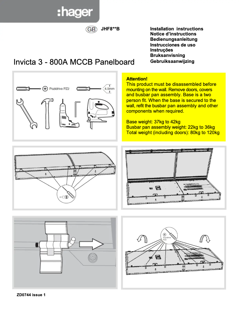 Image de la première page du manuel de l'appareil JHF812B
