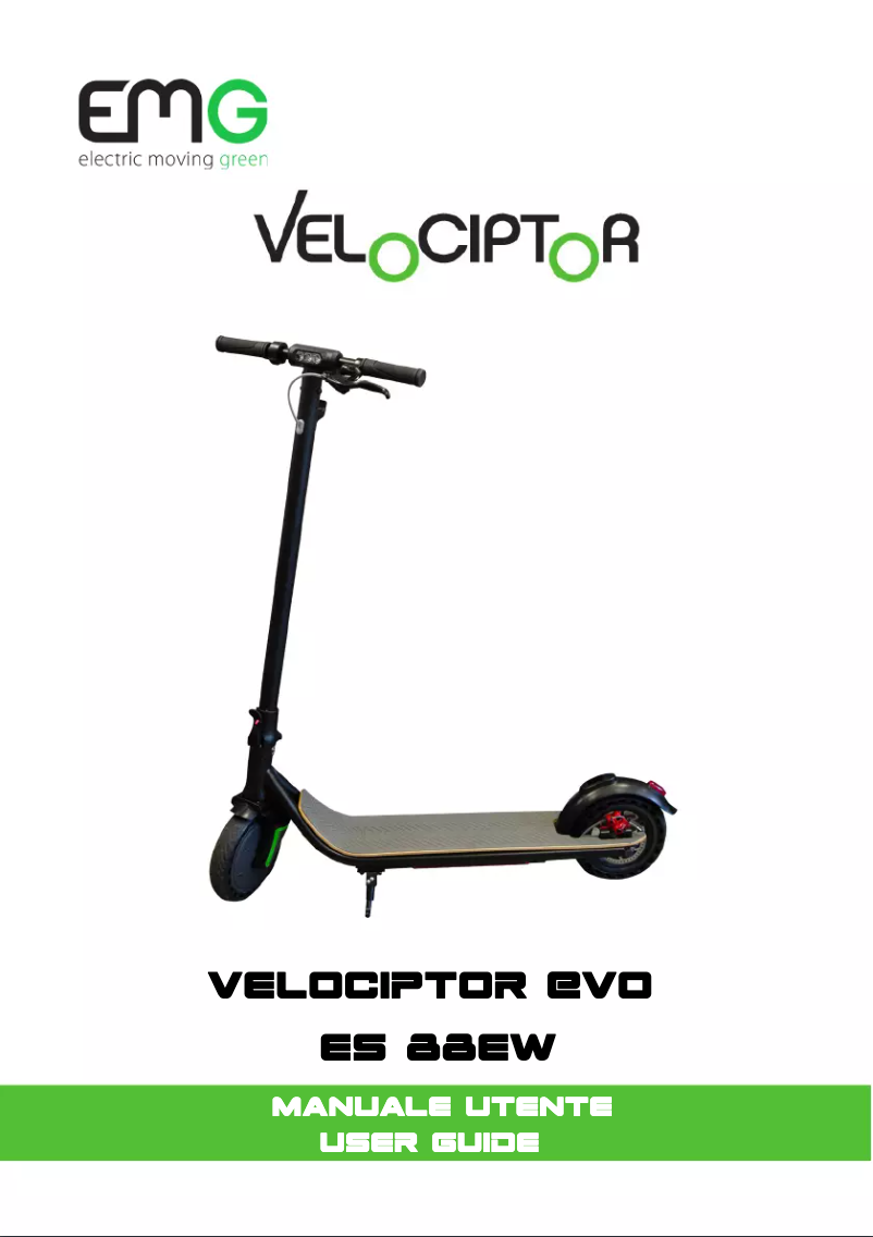 Image de la première page du manuel de l'appareil Velociptor Evo ES88EW
