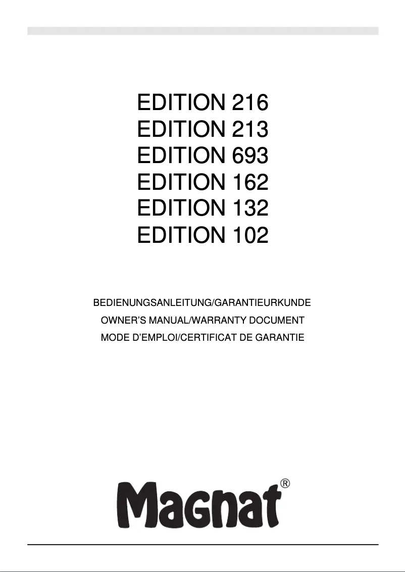 First page image of the manual for Edition 162
