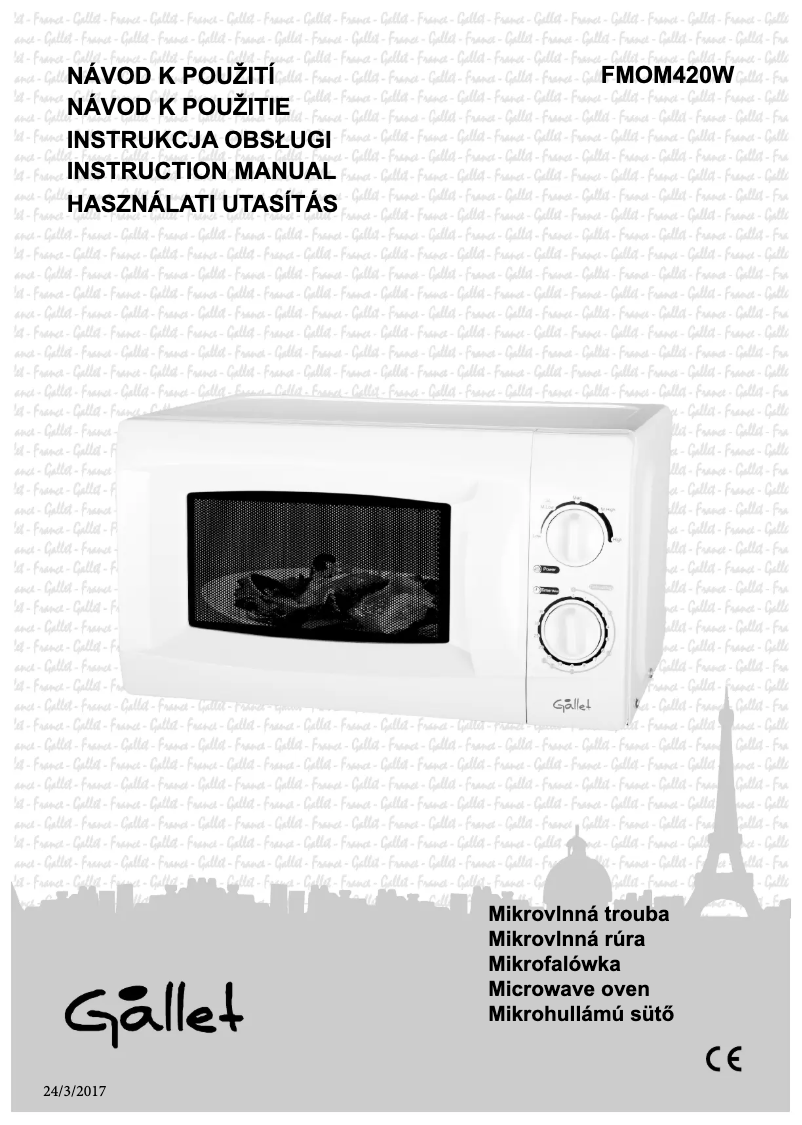 Page 1 de la notice Manuel utilisateur Gallet FMOM420W