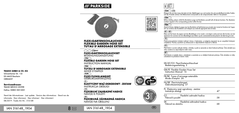 Page n°1 - Manuel utilisateur Parkside IAN 316148