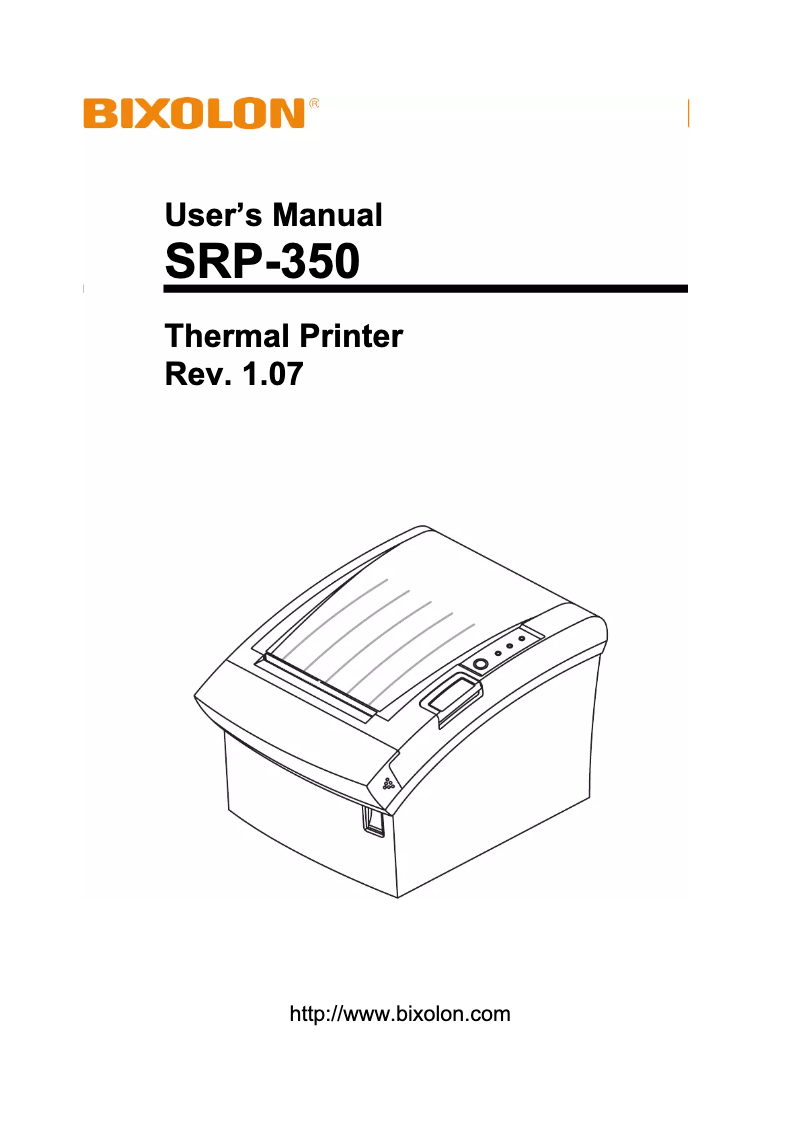 Image de la première page du manuel de l'appareil SRP-350E