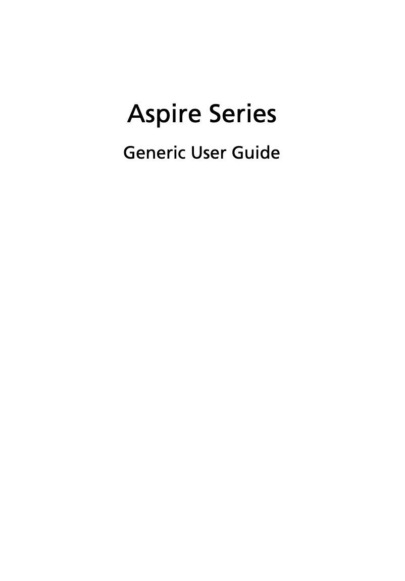 Page n°1 - Manuel utilisateur Acer Aspire 7750G