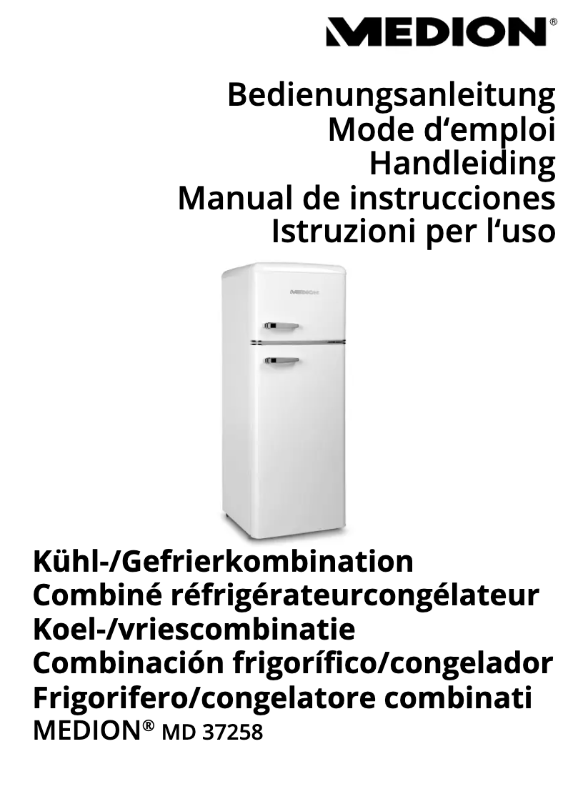 Image de la première page du manuel de l'appareil MD 37258