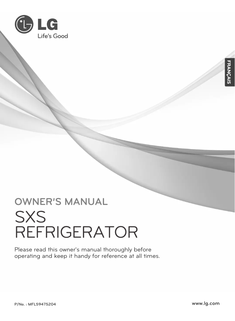 Page n°1 - Manuel utilisateur LG GRP2476BST