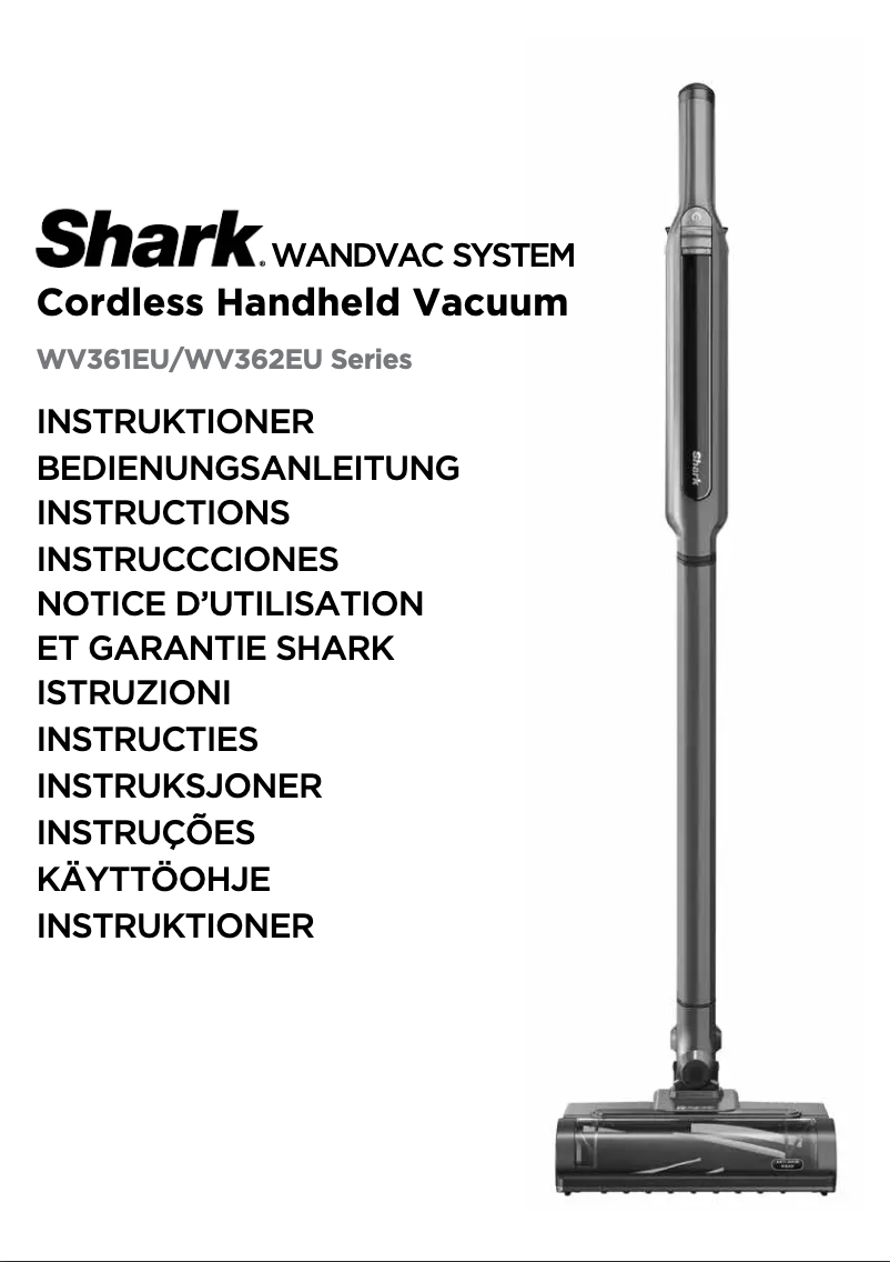 Page 1 de la notice Manuel utilisateur Shark WandVac WV362EUT