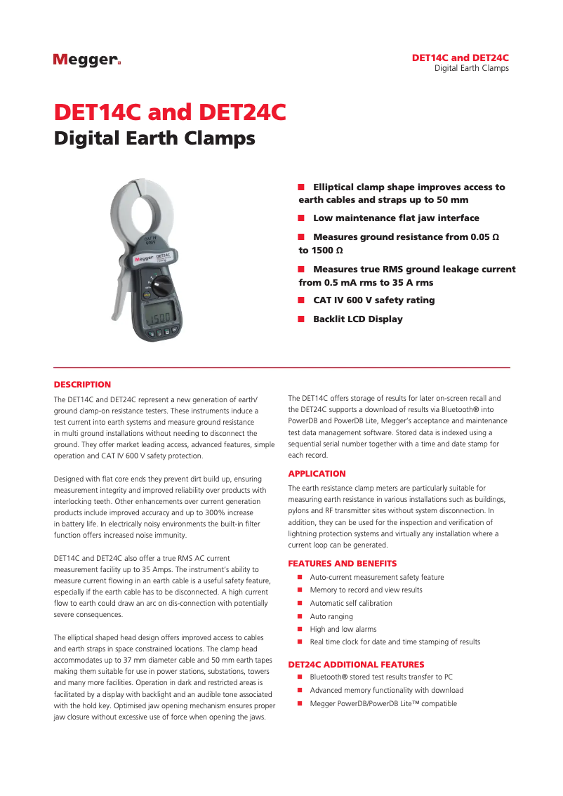 Image de la première page du manuel de l'appareil DET14C