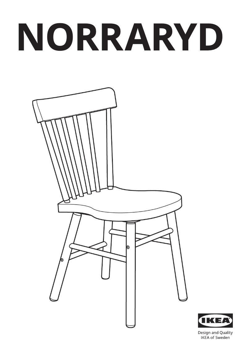 Page 1 de la notice Manuel utilisateur Ikea NORRARYD 805.490.38