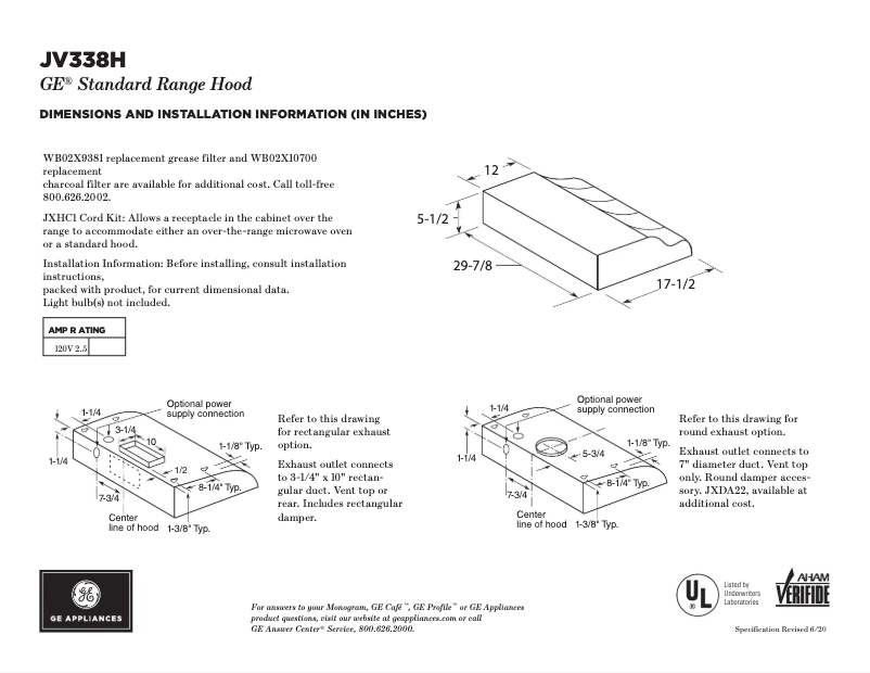 Imagen de la primera página del manual del dispositivo JV338HCC