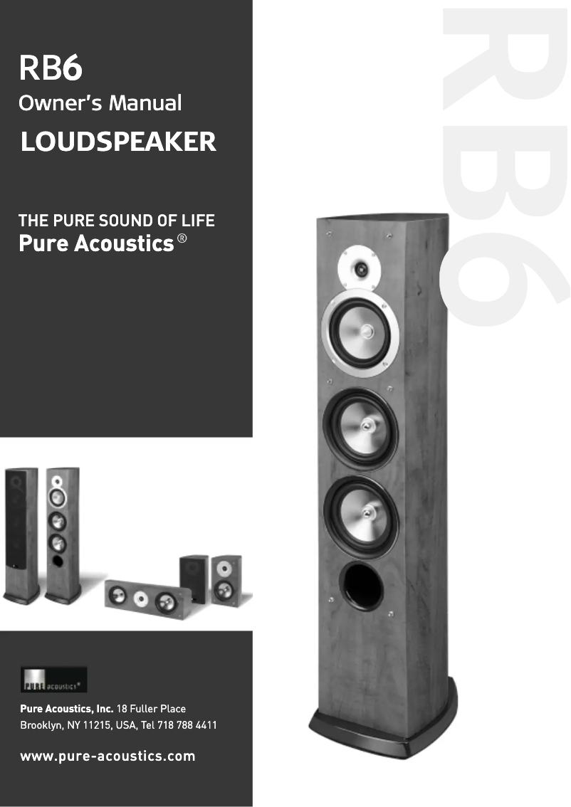 Page 1 de la notice Manuel utilisateur Pure Acoustics RB 6