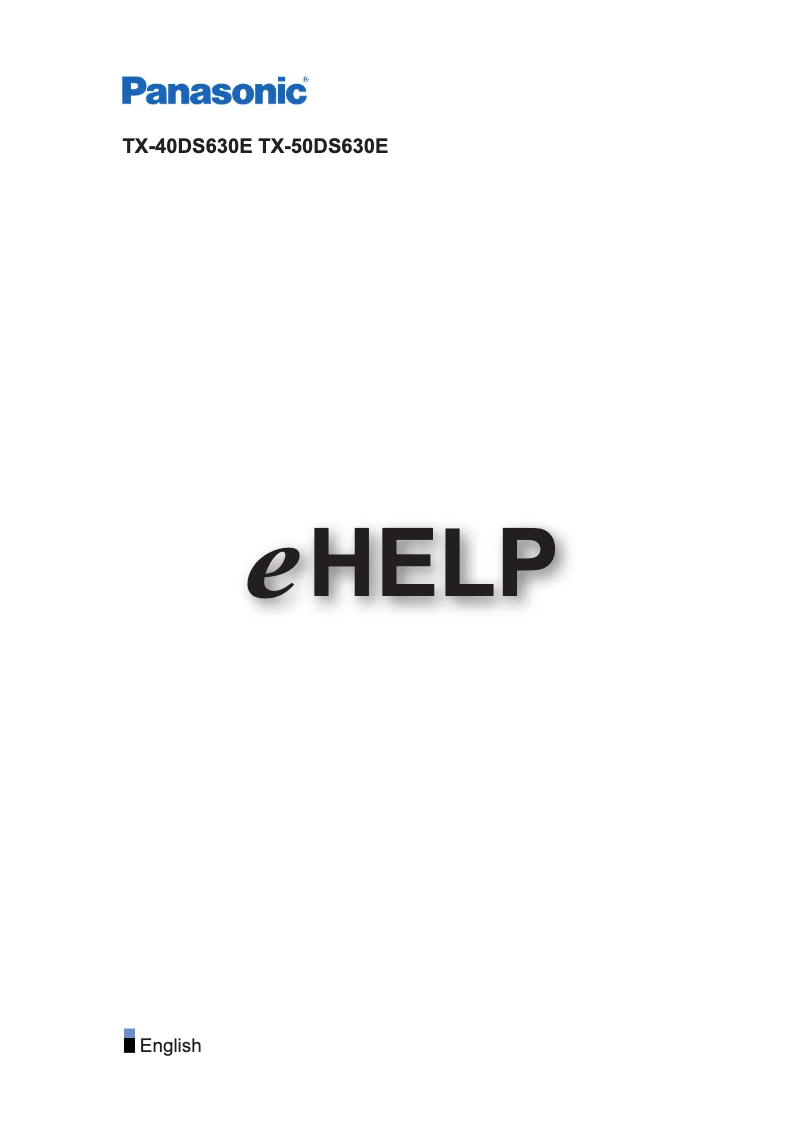 Page 1 de la notice Mode d'emploi Panasonic TX-40DS630E