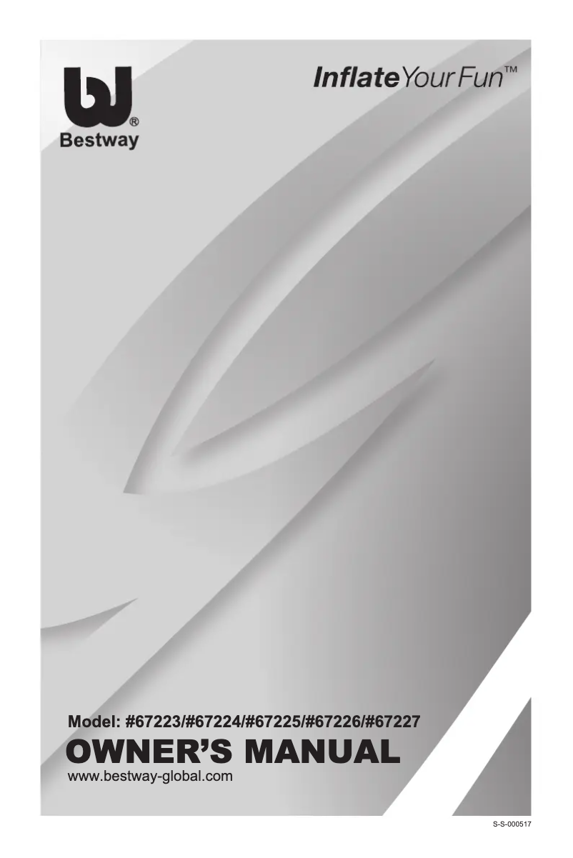 Page 1 de la notice Manuel utilisateur Bestway 67227