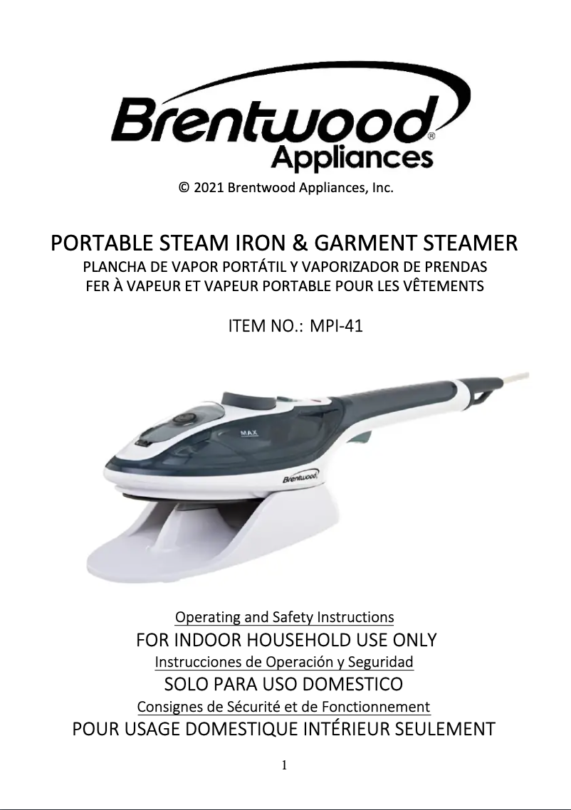 Página 1 del manual Manual de usuario Brentwood MPI-41