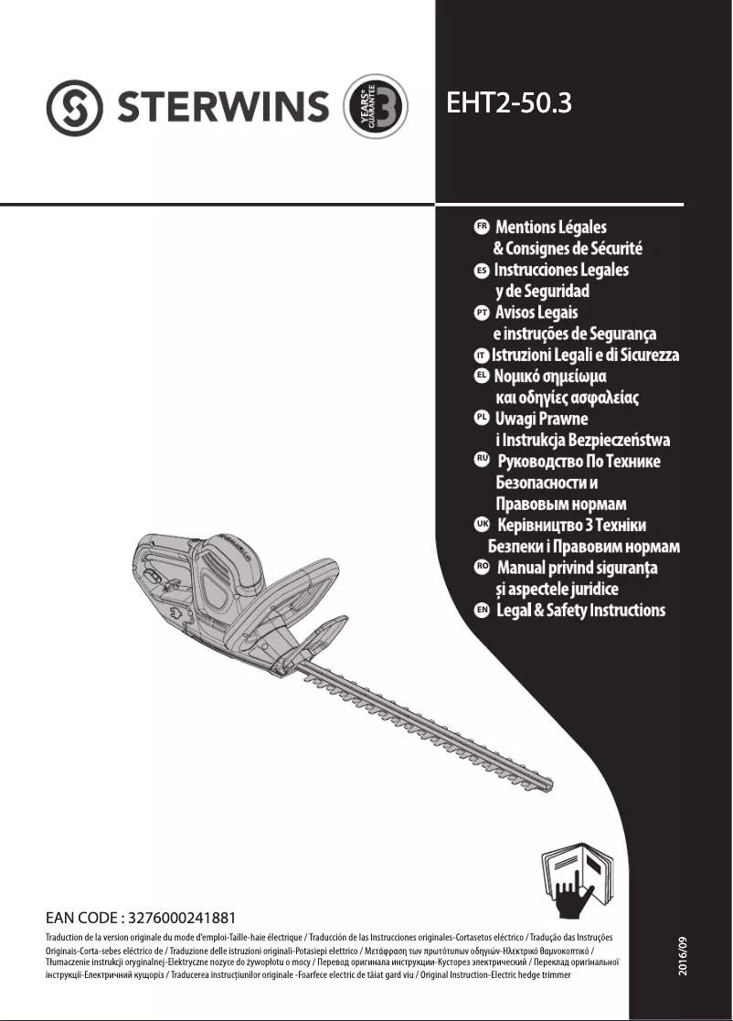 Page 1 de la notice Manuel utilisateur Sterwins EHT2-50.3
